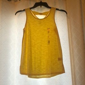 Girls light yellow tank top